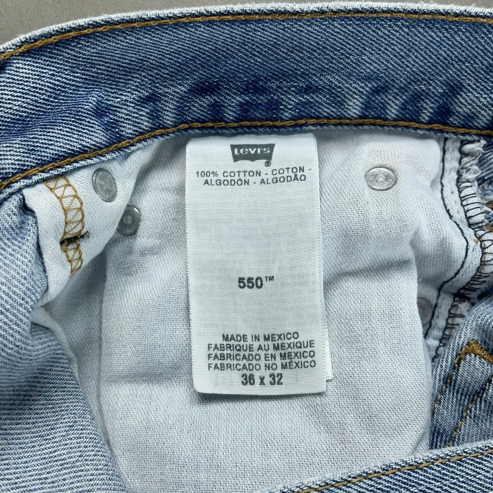 Vintage Levis 550 Jeans Mens‎ 36x32 Baggy Distressed Repaired Y2K (Fits 36x28.5)